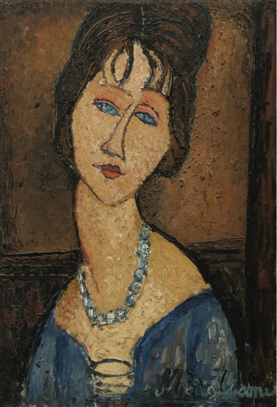 Ritratto di Jeanne Hébuterne con collana da Amedeo Modigliani